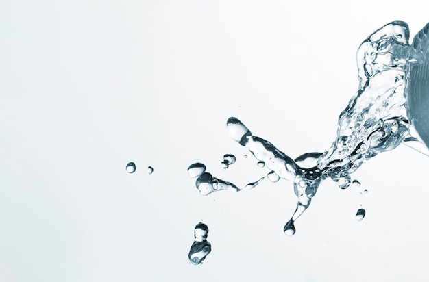 Clean water splash on light background