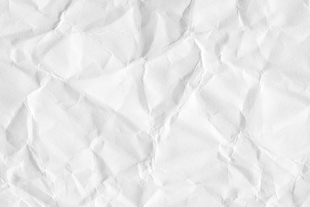 Clean white paper wrinkled background abstract crumpled white paper