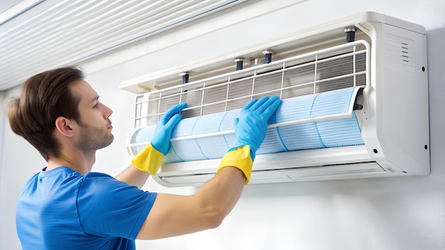 Cleaning the air conditioner filter