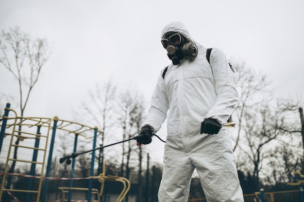 Cleaning and disinfection on the playground