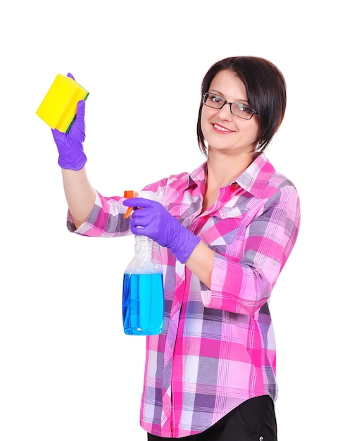 Cleaning girl