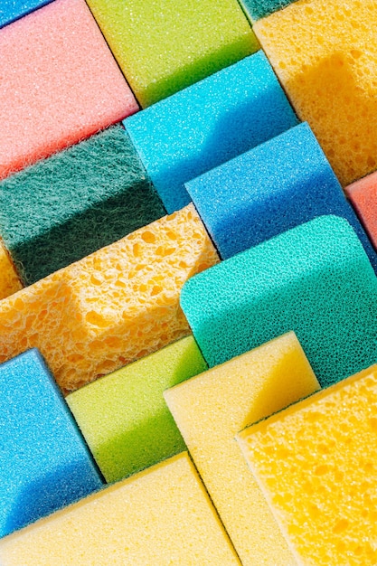 Cleaning sponge background sponges for cleaning different colors and different sizes