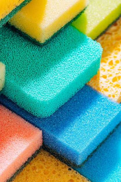 Cleaning sponge background sponges for cleaning different colors and different sizes