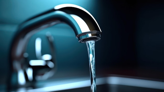 cleaning water flowing from the tap