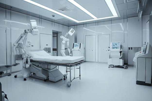 Cleanroom robot performing delicate and critical on human patient