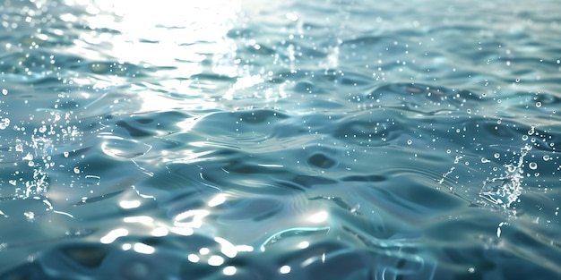 Clear calm water surface texture with splashing background Ai Generated