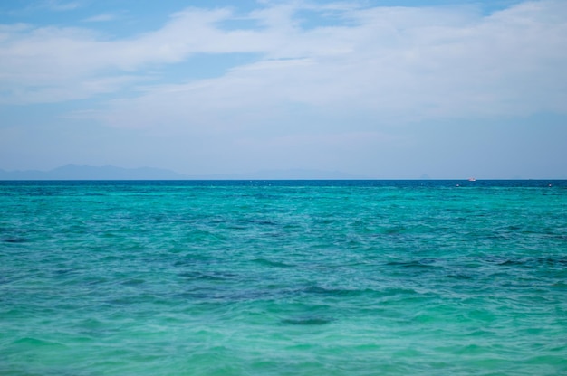 On a clear day of gorgeous tropical beaches and the sea may be seen from the sea beach area