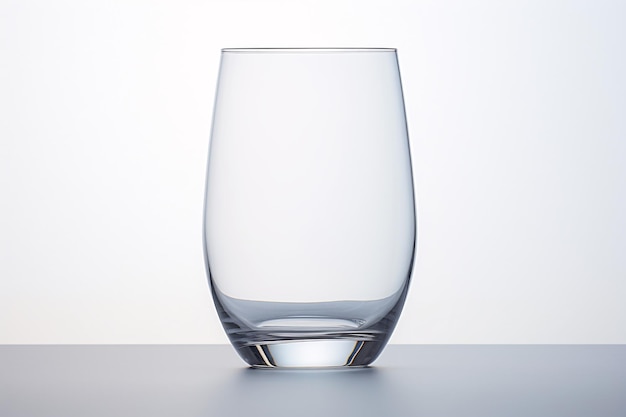 a clear glass on a table