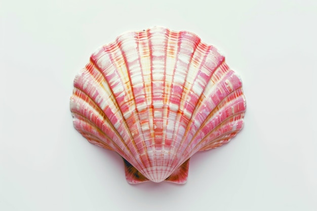 A clear image of a shell39s details on a white background useful for illustration or decoration purposes