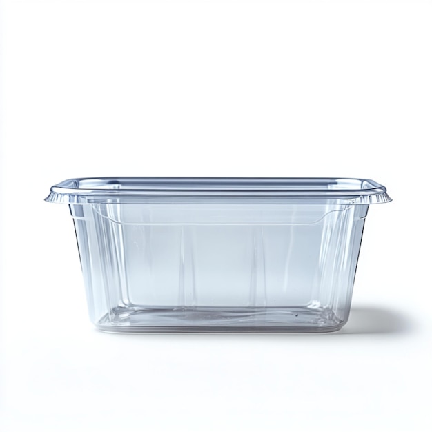 Photo clear plastic food container tray