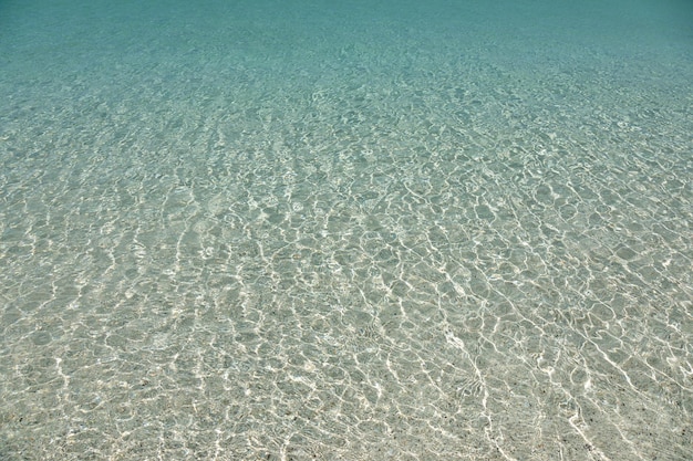 Clear transparent shallow sea water, abstract rippled texture