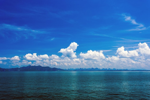 Clear water and blue sky