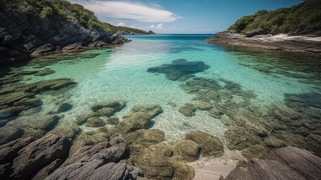 A clear water in the caribbean