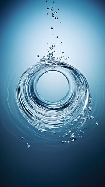 Clear Water drop with circular waves