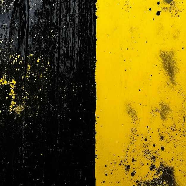 Photo clear yellow and black wall texture