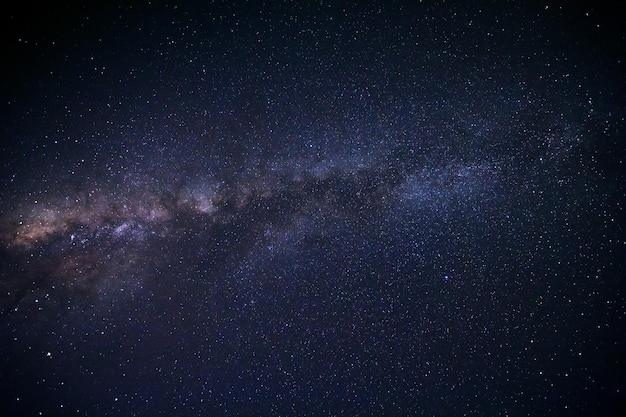 Clearly milky way galaxy at phitsanulok in thailand Long exposure photographwith grain