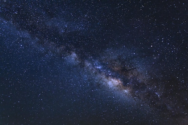 Clearly milky way galaxy at phitsanulok in thailand Long exposure photographwith grain