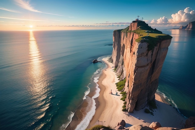 A cliff on the coast of france