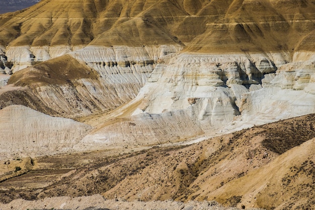 Cliff on the edge of the Ustiurt plateau, Kazakhstan.