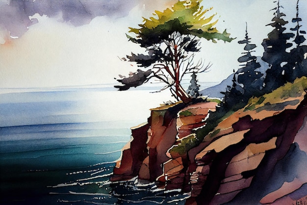 cliff ocean landscape