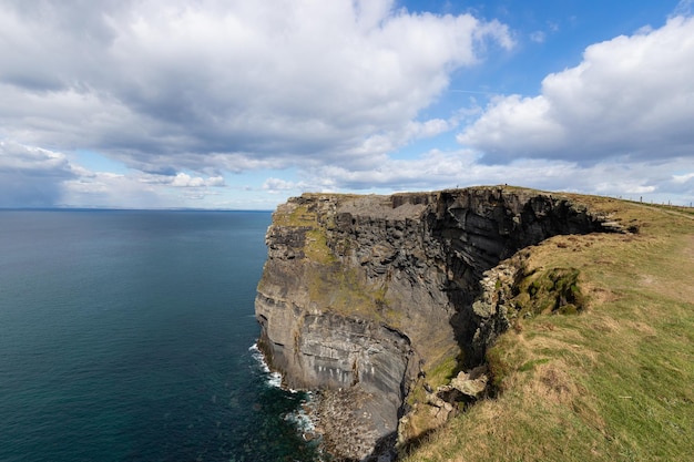 Cliffs of Moher, sea cliffs. The Burren region in County Clare, Ireland