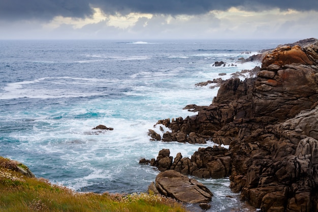 Cliffs at ocean  coast   