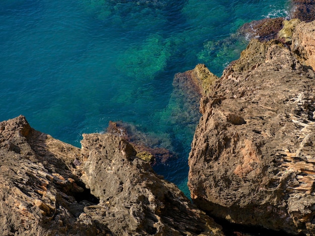 Cliffs and sea waves