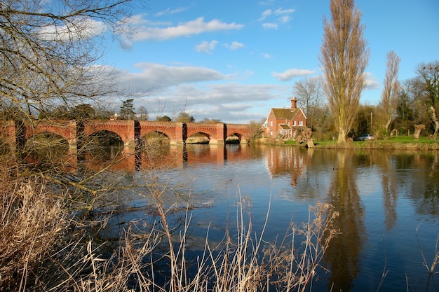 CLIFTON HAMPDEN, OXFORDSHIRE/UK - MARCH 25 : View of the arches of Clifton Hampden bridge Oxfordshire on March 25, 2005