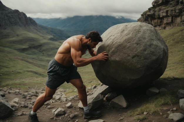 climber getting down from the boulder