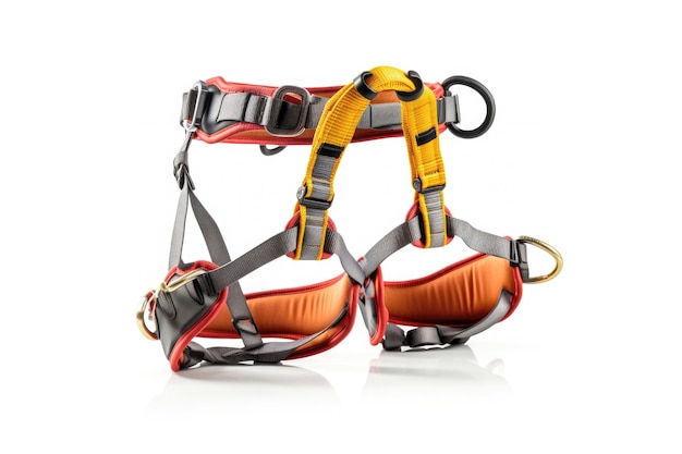 A climbing harness essential safety equipment for extreme rock climbing symbolizing the protection and security needed in this thrilling outdoor activity