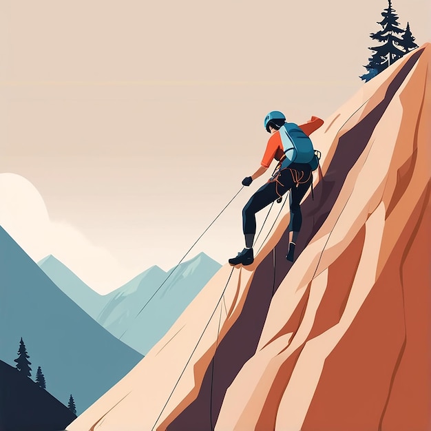 Climbing Illustration Background