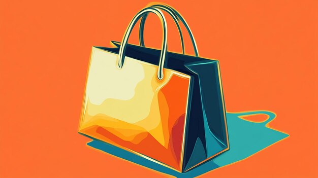 Photo clip art image of a shopping bag