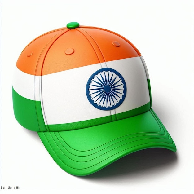 Clipart of cap design india flag color