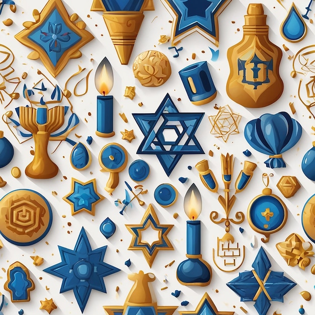 Photo clipart ornamen hanukkah