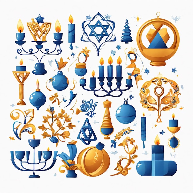 Photo clipart ornamen hanukkah