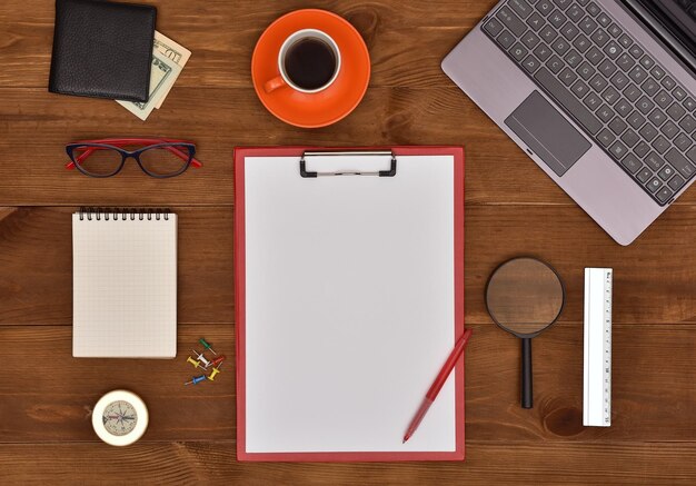 Clipboard with Blank Paper