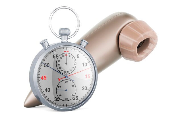 Clitoral pump with stopwatch 3D rendering