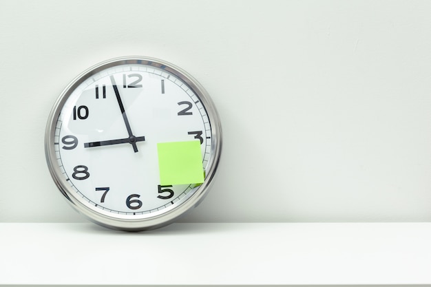 Clock at an office table