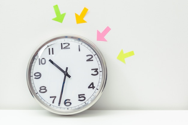 Clock at an office table