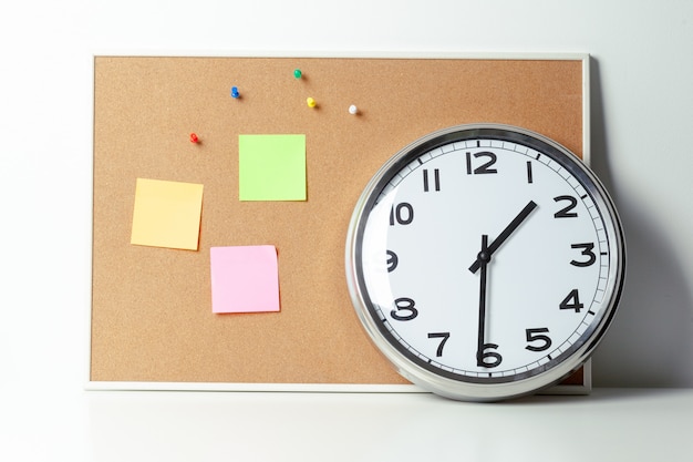 Clock at an office table