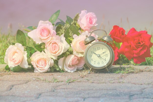 Photo clock on the table