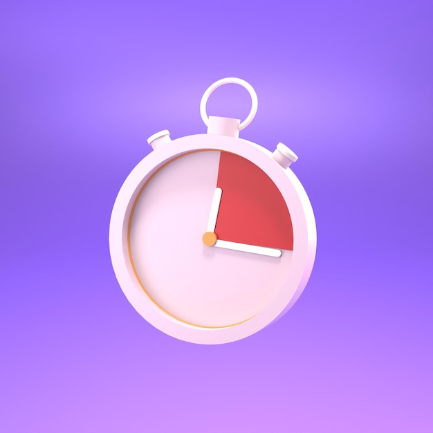 Clock, time management concept. 3D rendering