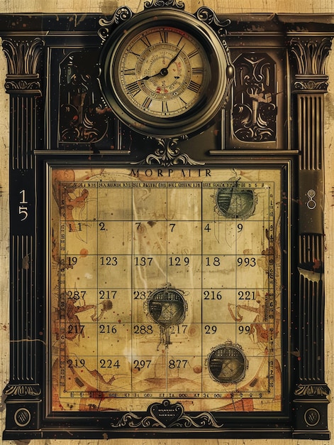 Photo a clock with the numbers 10 and 15 on it