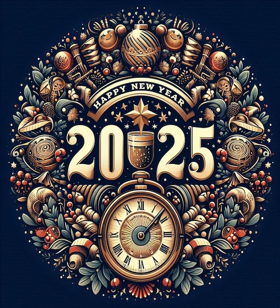 Photo a clock with the year 2012 on it