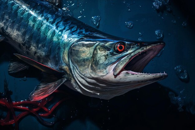 Close Encounter with an Enigmatic Barracuda A Captivating Moment off the Coast of West Palm Beach