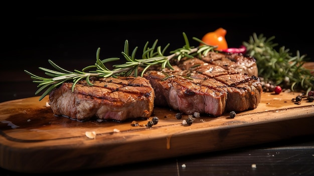 Close Shot of Fresh Juicy Grilled Meat Cut in Pieces