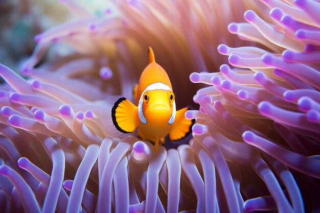 Close Shot of a Healthy Bright Clownfish