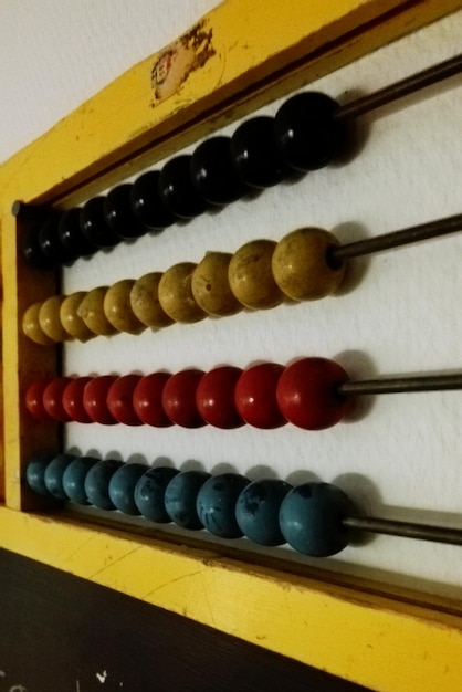 Photo close-up of abacus