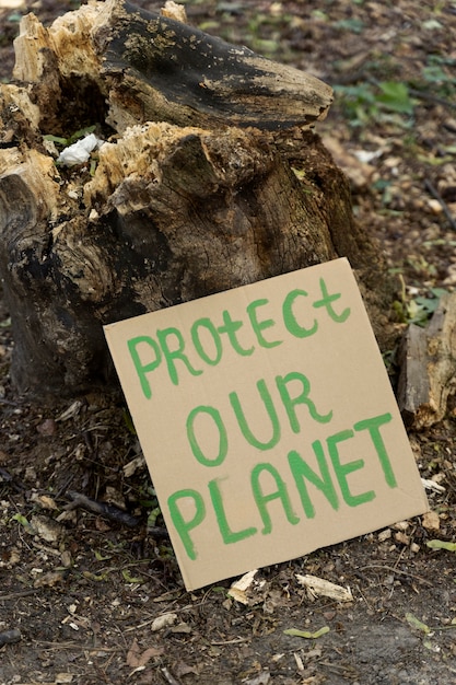 Close up on activism props