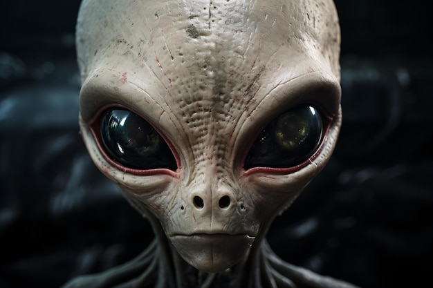 a close up of an alien